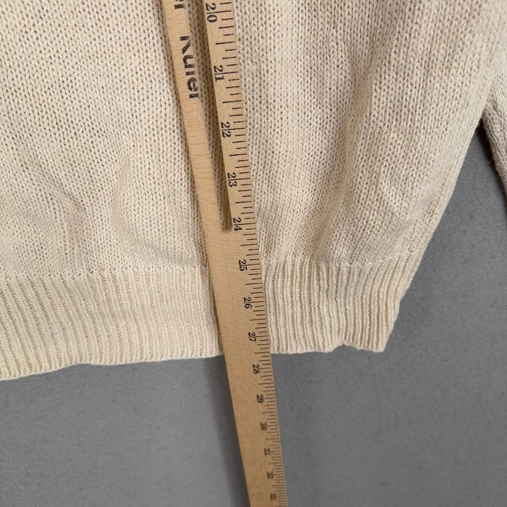 Vintage Polo Ralph Lauren Sweater Men XL Beige Linen Cotton Blend Classic Preppy